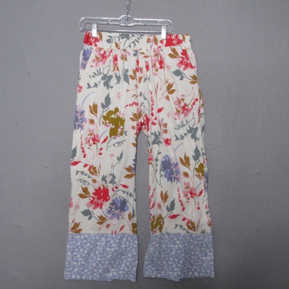 Pact Pajama Set Large Staycation Floral Organic Cotton Tank Wide Leg Pants - Picture 2 of 14
